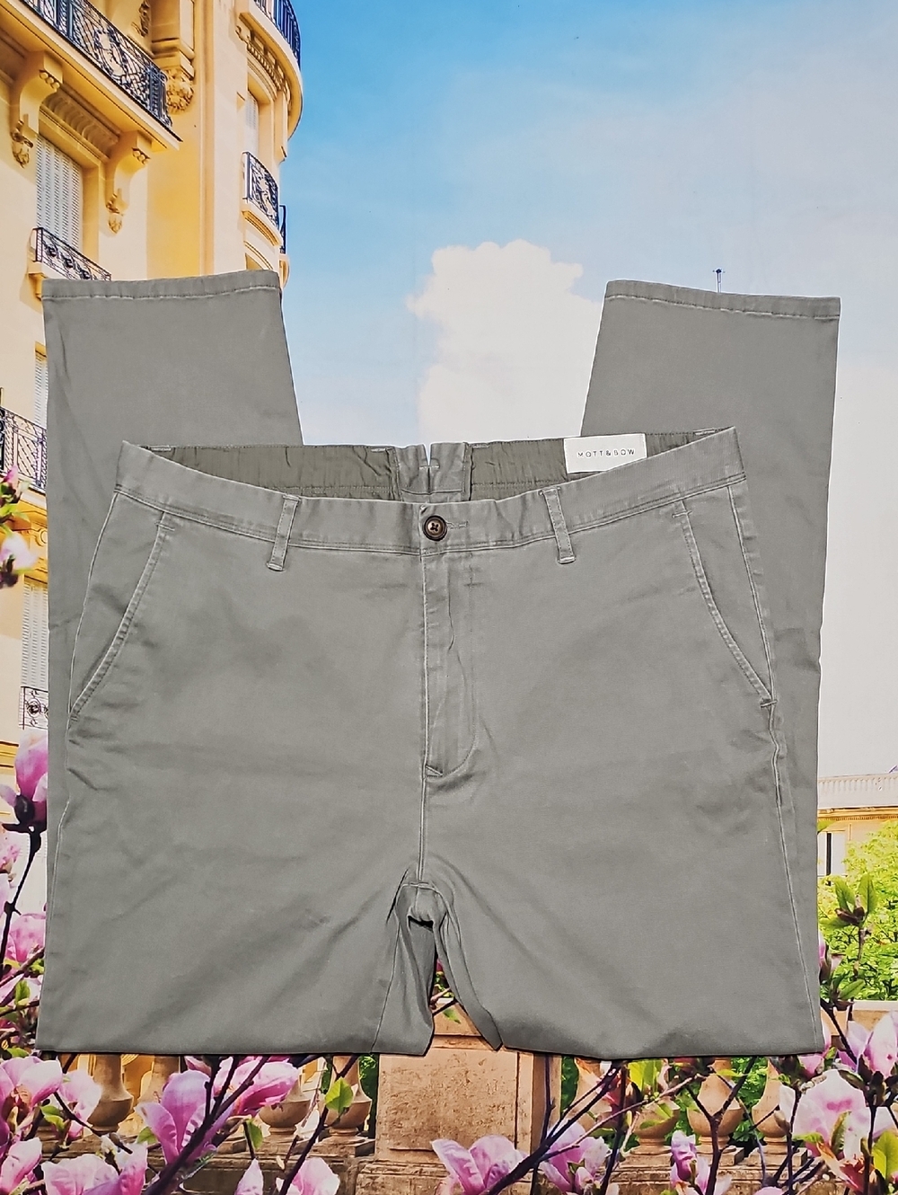 Mott & Bow Gray Chino Pants Size 36x29